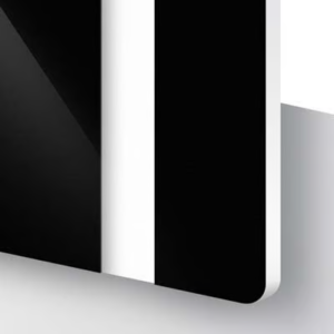 Schwarz glänzend/Weiss