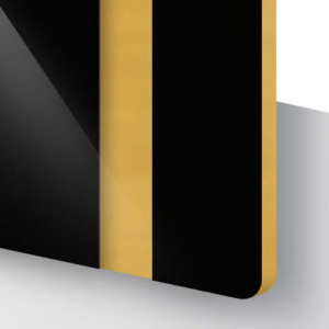 Schwarz glänzend/Gold